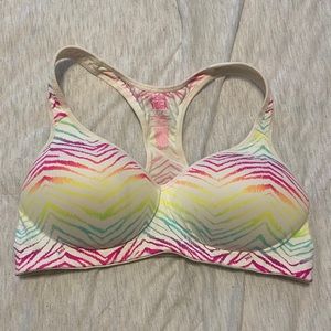 Multicolored Zebra Print PINK Bra